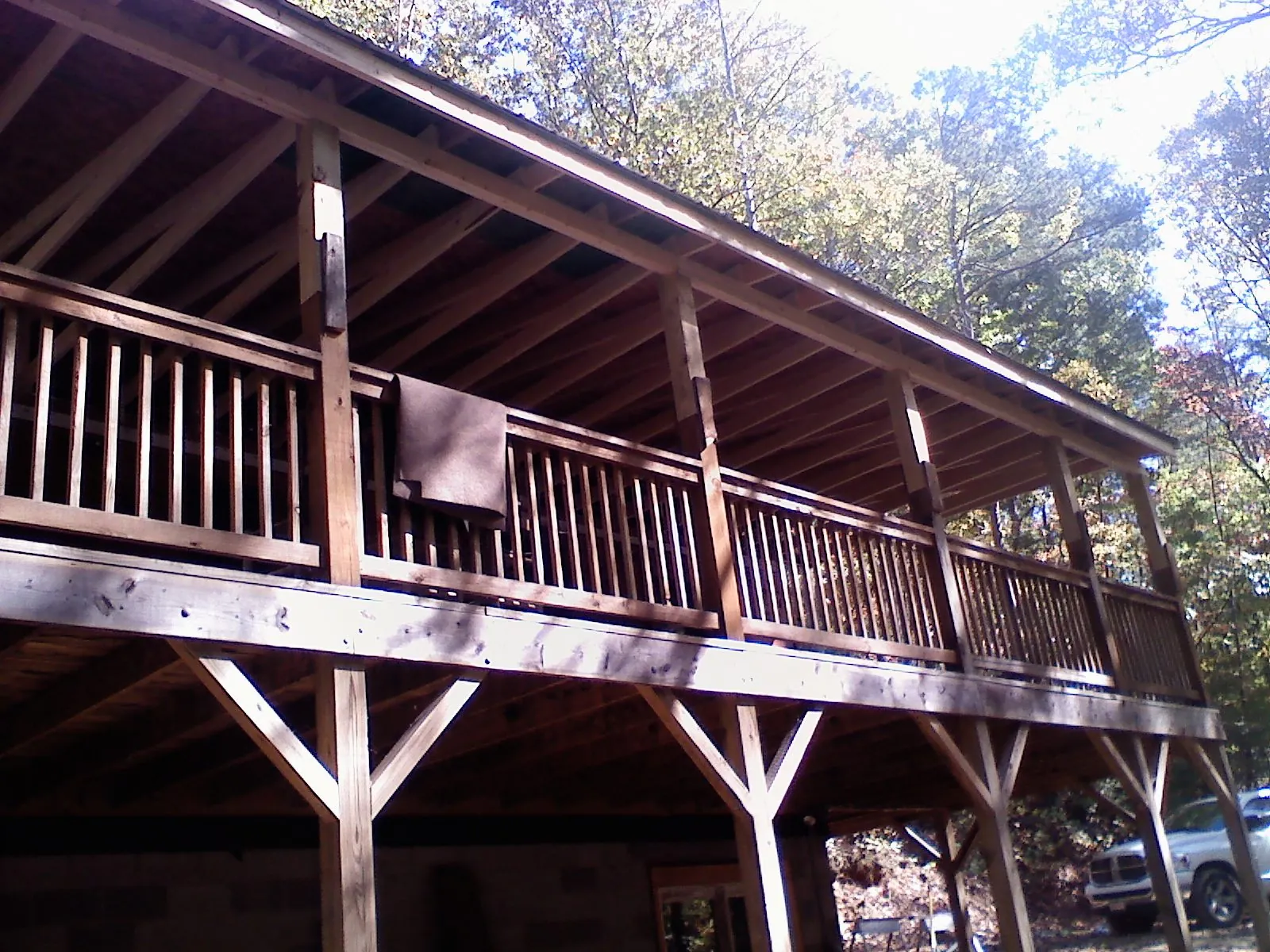 Timber framing under a new elevated porch and deck — Roof Leak Repair in Blairs Mills by Roofing Brothers